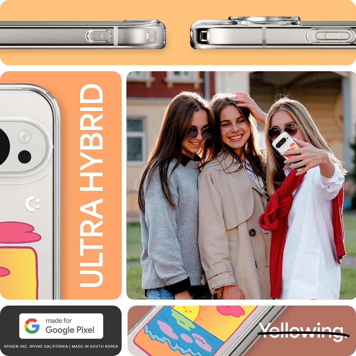 Foto 3 pulgar | Funda Para Teléfono Spigen Ultra Hybrid Diseñada Para Pixel 9 Pro Xl - Venta Internacional.