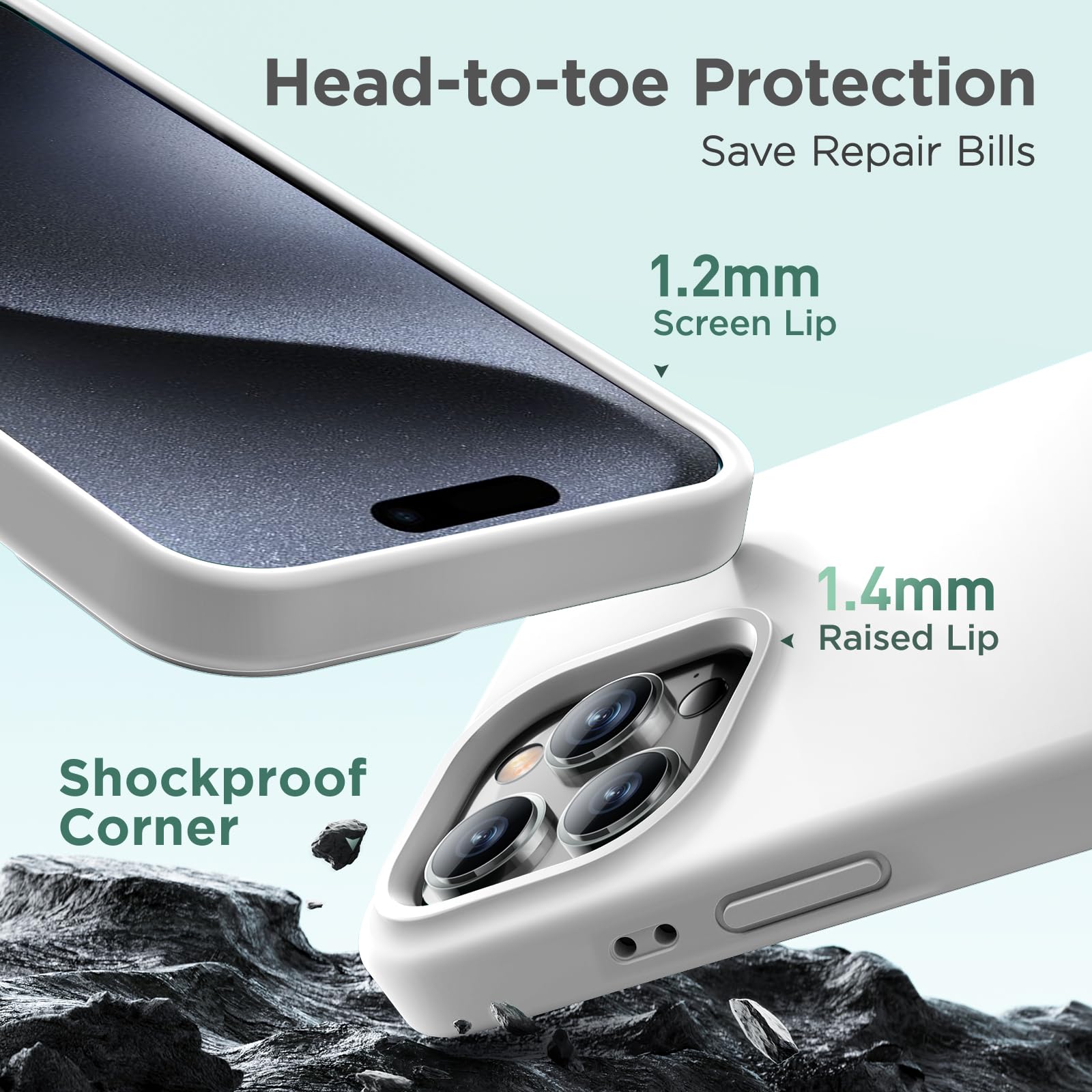Foto 6 pulgar | Funda De Teléfono Cordking Silicone Ultra Slim Para Iphone 16 Pro - Venta Internacional.