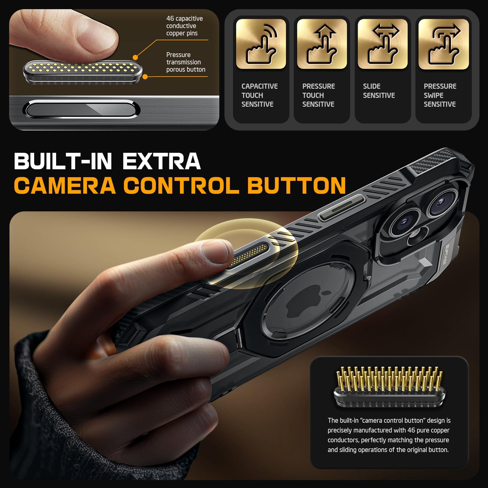 Foto 4 pulgar | Funda De Teléfono Supcase Unicorn Beetle Grip Para Iphone 16 De 6.1 Pulgadas - Venta Internacional.