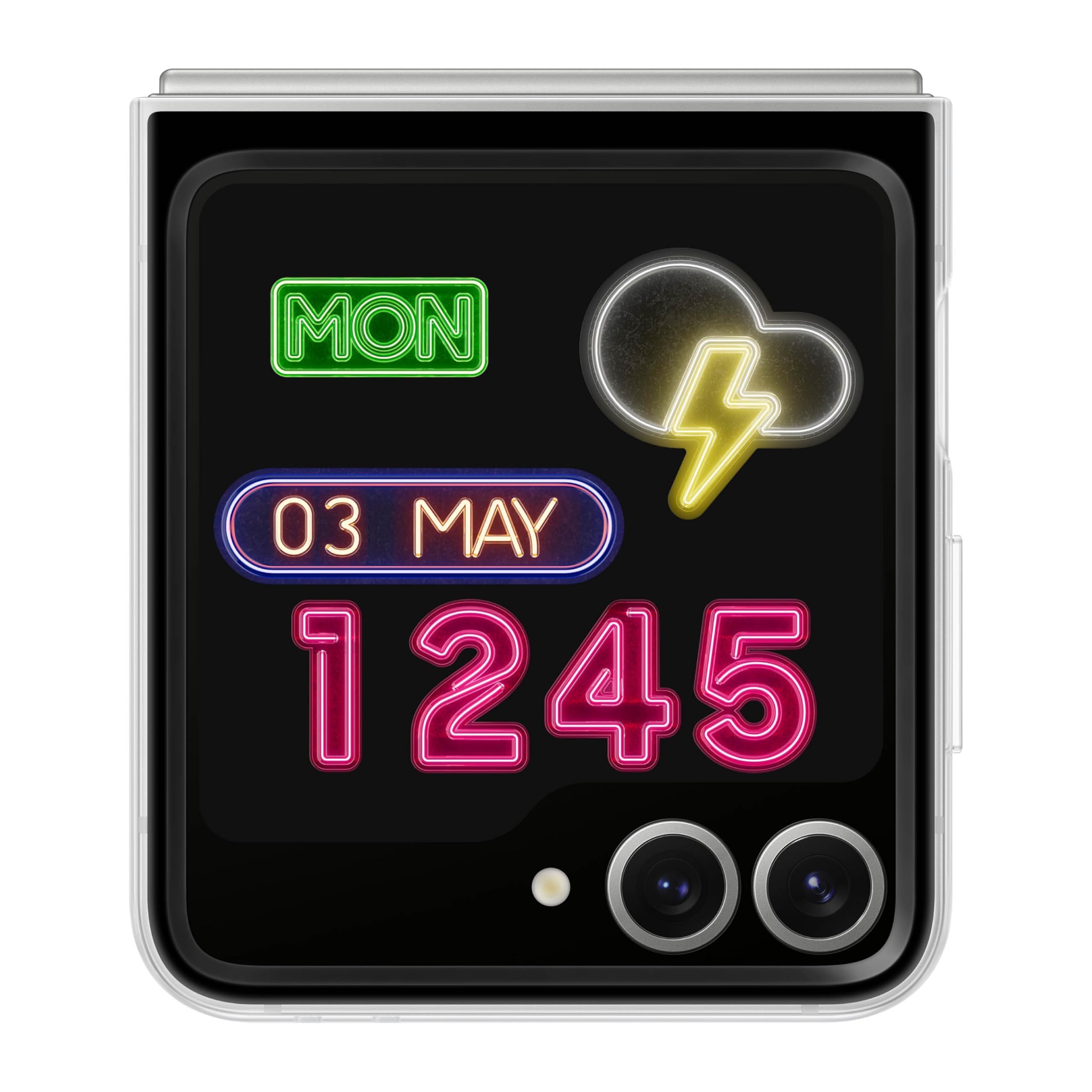Foto 1 | Funda Para Teléfono Samsung Galaxy Z Flip 6 Flipsuit Con Luces Led De Color Gris - Venta Internacional.