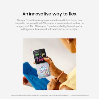 Foto 4 | Funda Para Teléfono Samsung Galaxy Z Flip 6 Flipsuit Con Luces Led De Color Gris - Venta Internacional.
