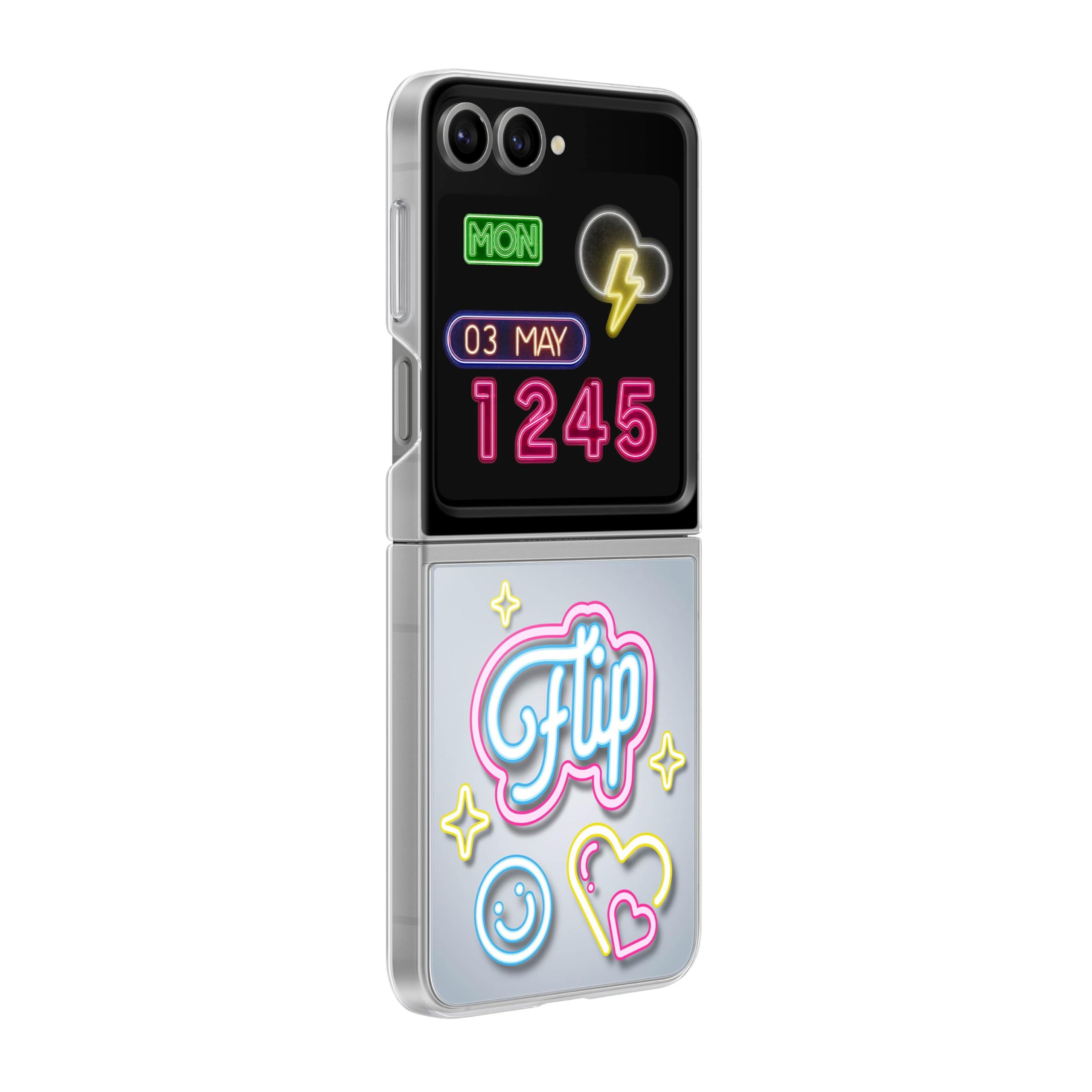 Foto 7 pulgar | Funda Para Teléfono Samsung Galaxy Z Flip 6 Flipsuit Con Luces Led De Color Gris - Venta Internacional.