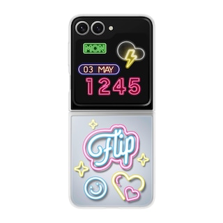 Foto 7 | Funda Para Teléfono Samsung Galaxy Z Flip 6 Flipsuit Con Luces Led De Color Gris - Venta Internacional.