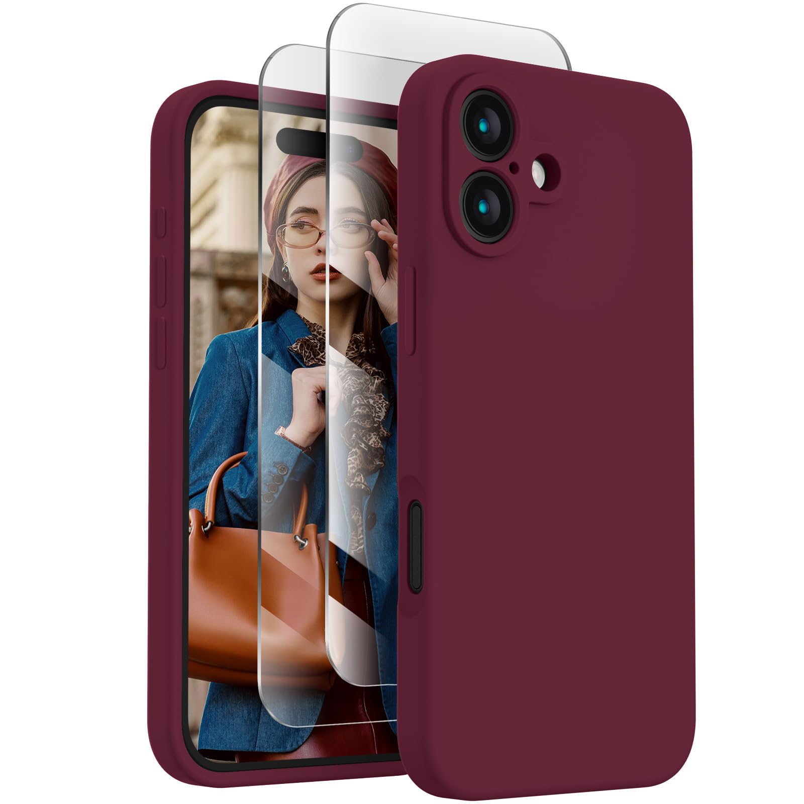 Foto 2 pulgar | Funda Firenova Diseñada Para Iphone 16 Plus Silicone Plum - Venta Internacional.