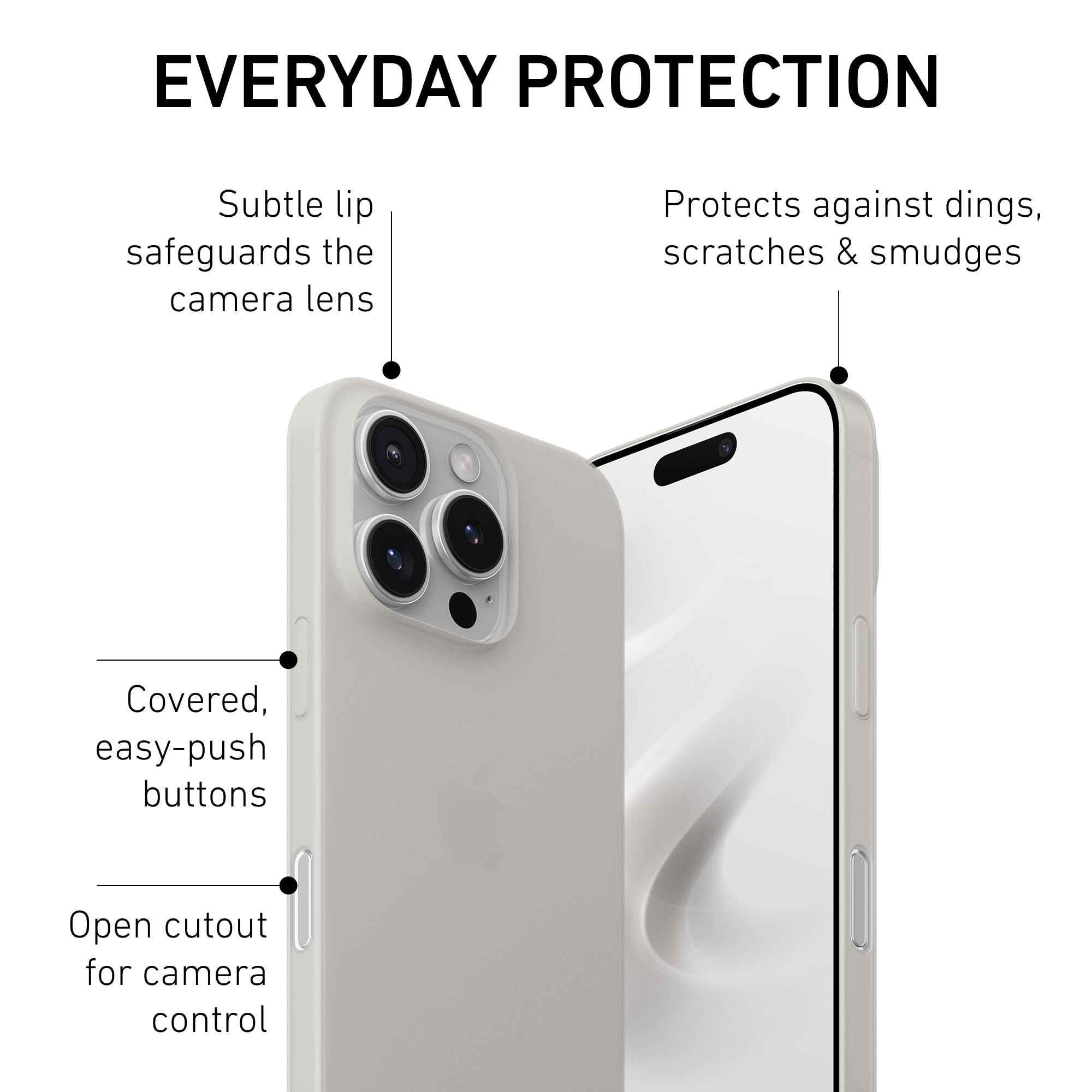 Foto 5 pulgar | Funda Peel Original Super Thin Para Iphone 16 Pro Transparente - Venta Internacional.