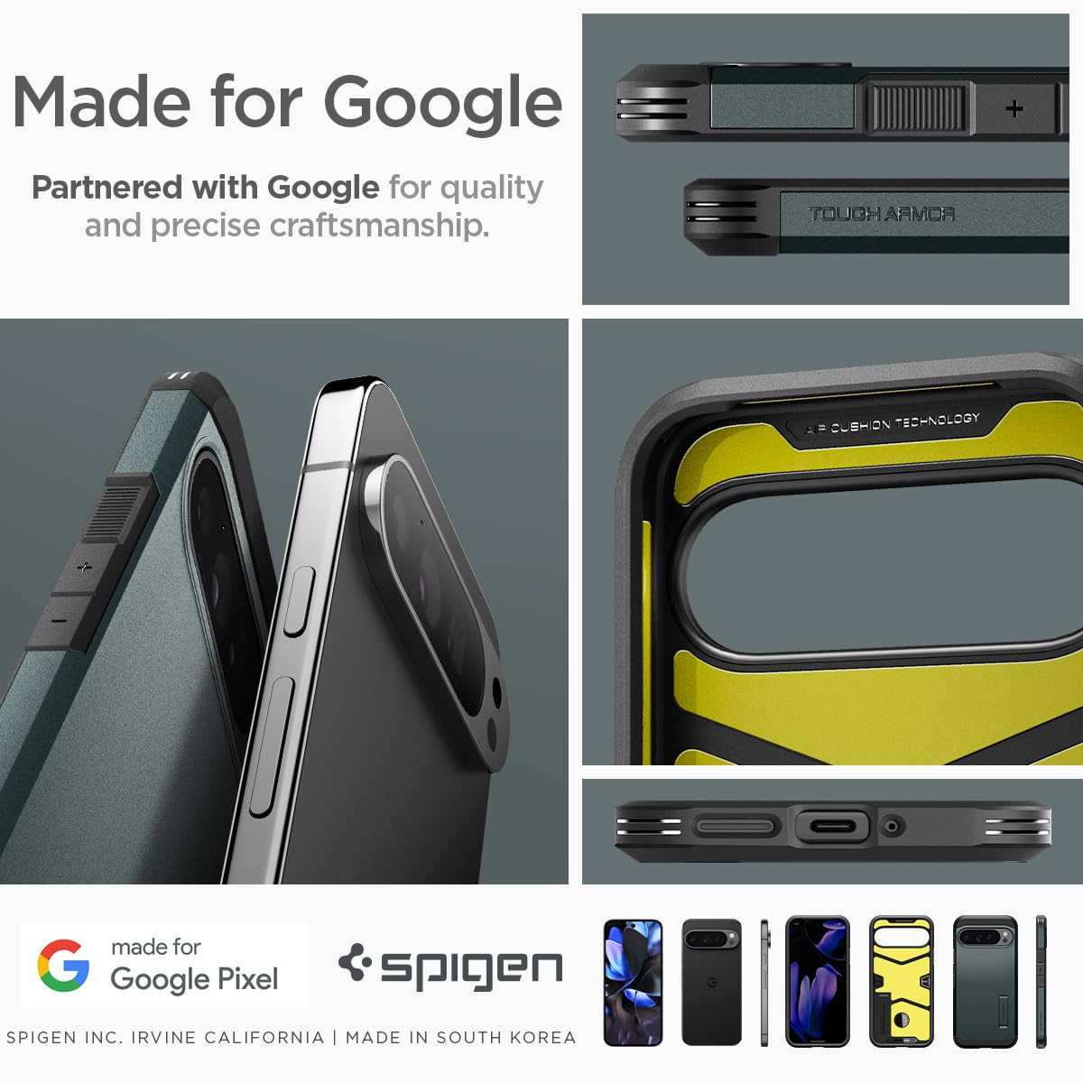 Foto 8 pulgar | Funda Spigen Tough Armor Para Pixel 9 Pro Xl Con Soporte - Venta Internacional.