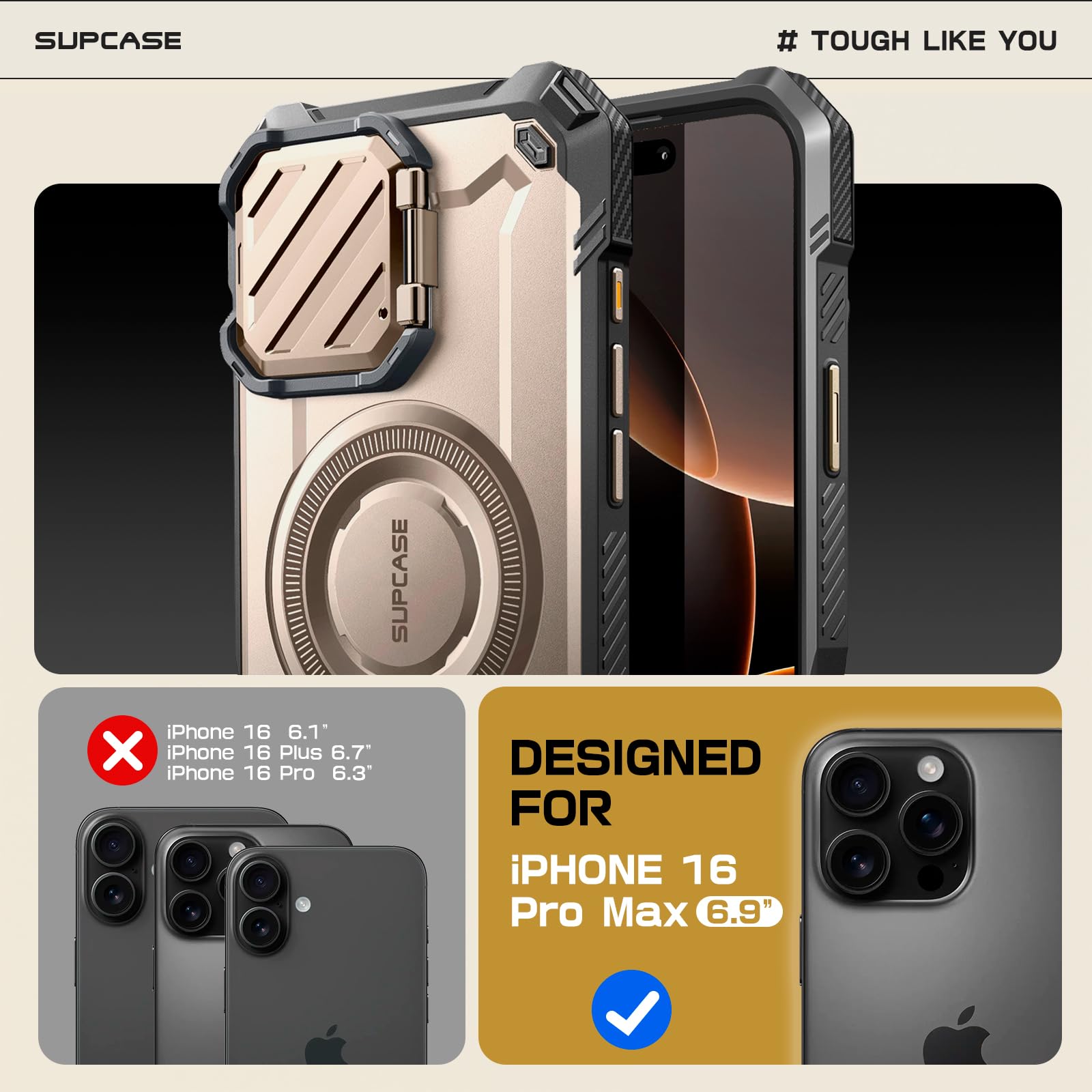 Foto 2 | Funda De Teléfono Supcase Para Iphone 16 Pro Max Con Funda De Cámara - Venta Internacional.
