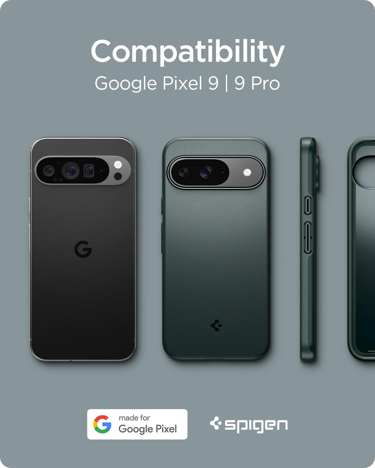 Foto 3 pulgar | Funda Spigen Thin Fit Para Pixel 9/pixel 9 Pro Con Protección De Grado Militar - Venta Internacional.