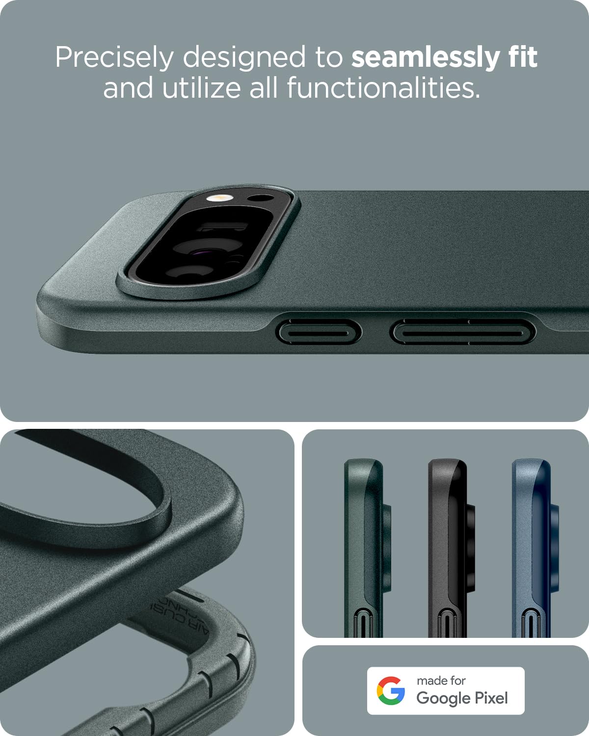 Foto 8 pulgar | Funda Spigen Thin Fit Para Pixel 9/pixel 9 Pro Con Protección De Grado Militar - Venta Internacional.