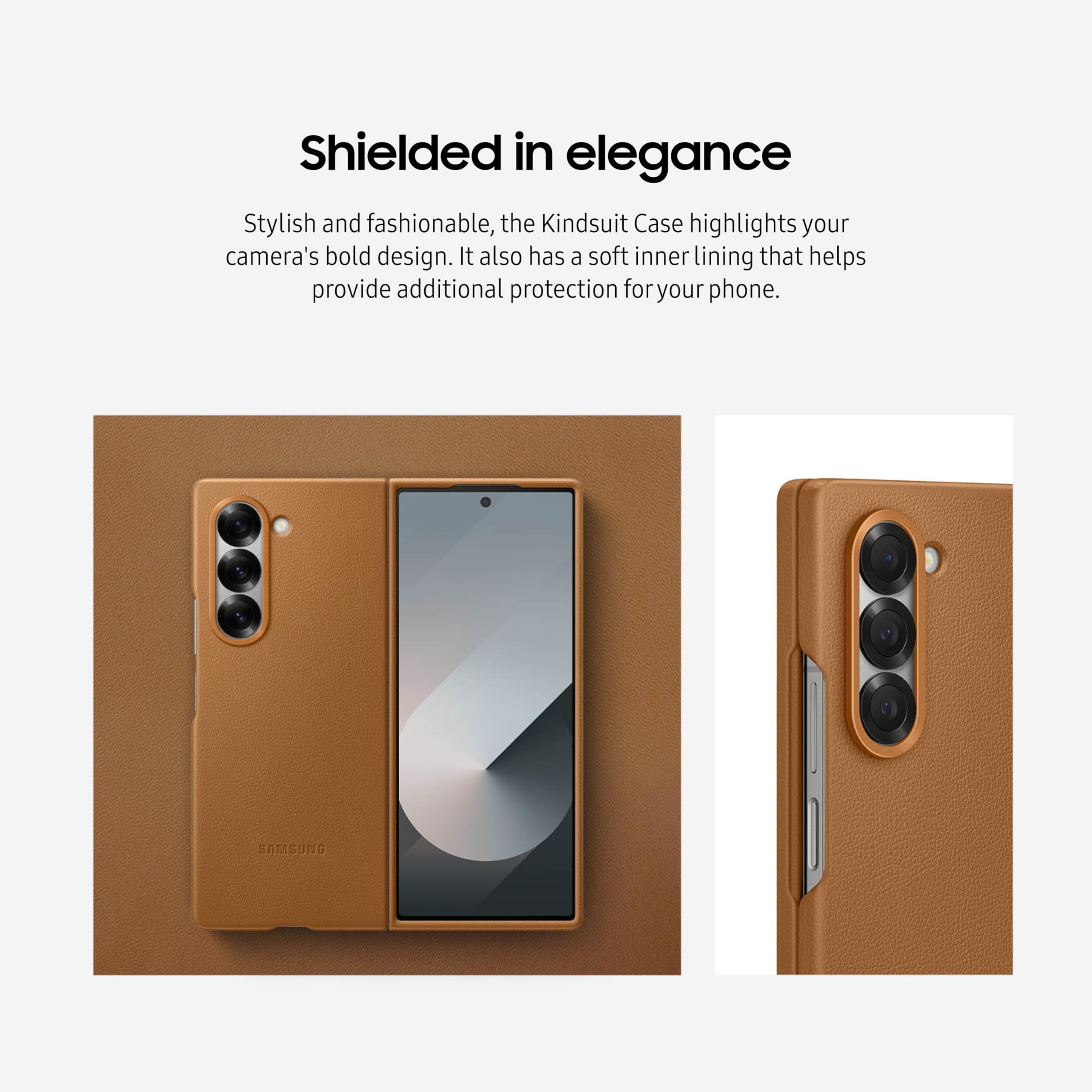 Foto 5 pulgar | Funda Protectora Para Samsung Galaxy Z Fold 6, Color Marrón - Venta Internacional.