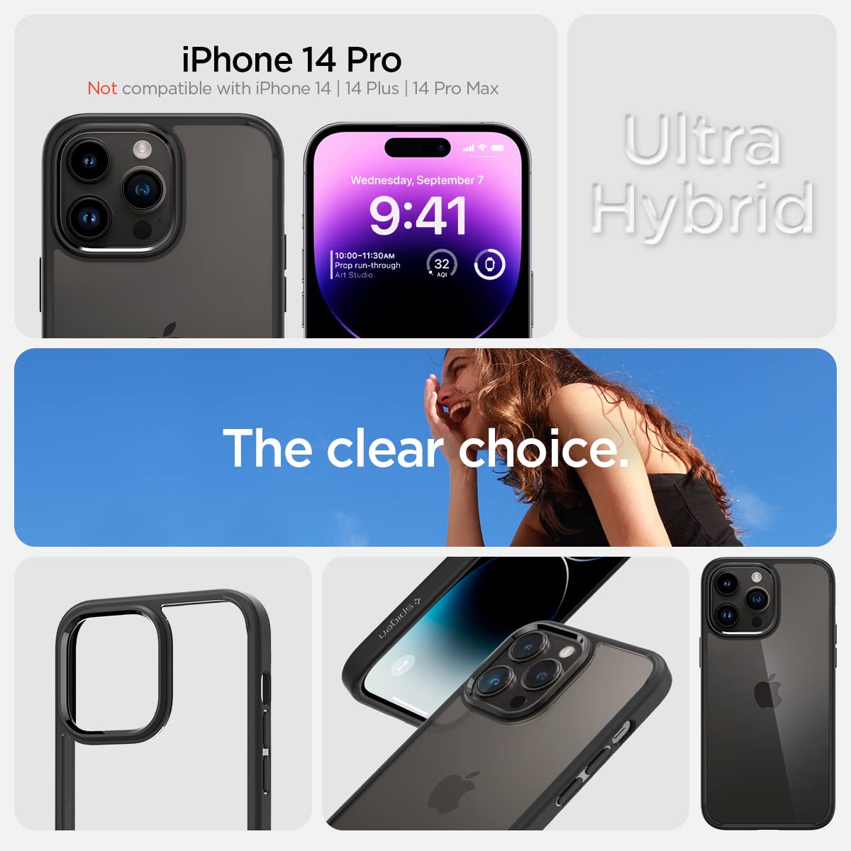 Foto 3 pulgar | Funda Para Iphone 14 Pro, Ultra Híbrida, Antiamarilleo - Venta Internacional.