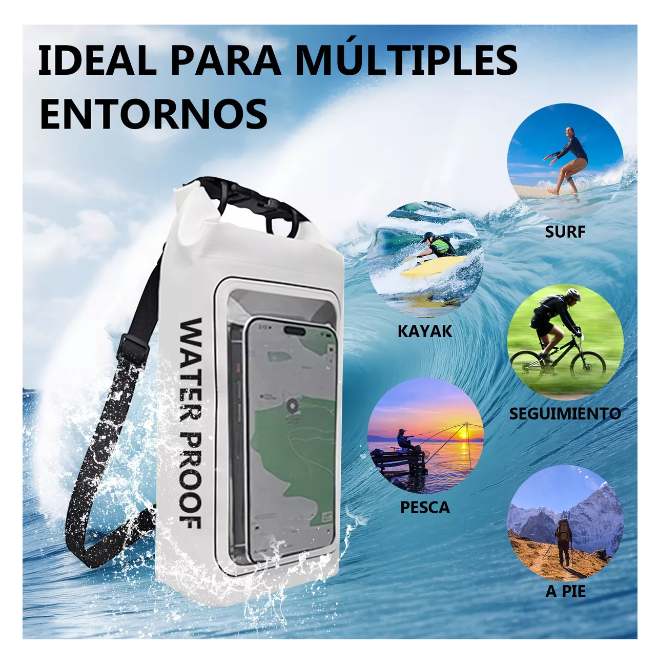 Foto 5 pulgar | Bolsa Seca Impermeable de 2 l