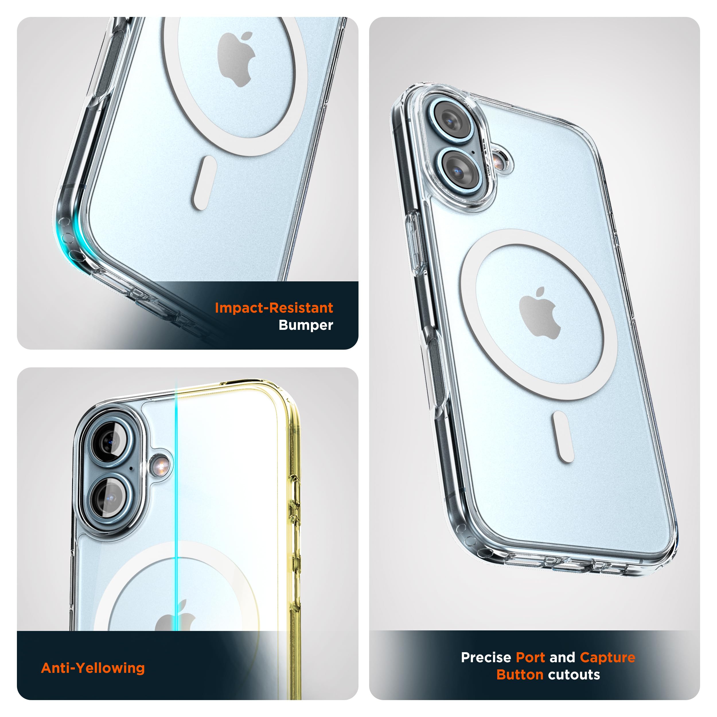 Foto 5 pulgar | Funda Para Cinturón Compatible Con Iphone 16 Transparente Con Magsafe - Venta Internacional.