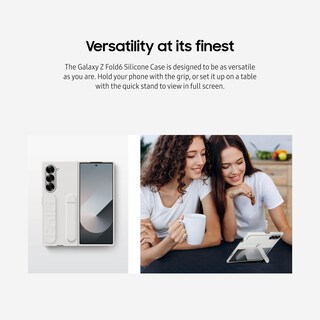 Foto 3 | Funda De Silicona Para Samsung Galaxy Z Fold 6 Con Soporte Gris - Venta Internacional.