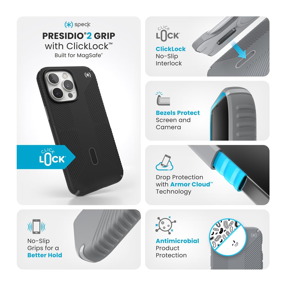 Foto 8 pulgar | Funda De Teléfono Speck Presidio 2 Grip Magsafe Para Iphone 16 Pro - Venta Internacional.