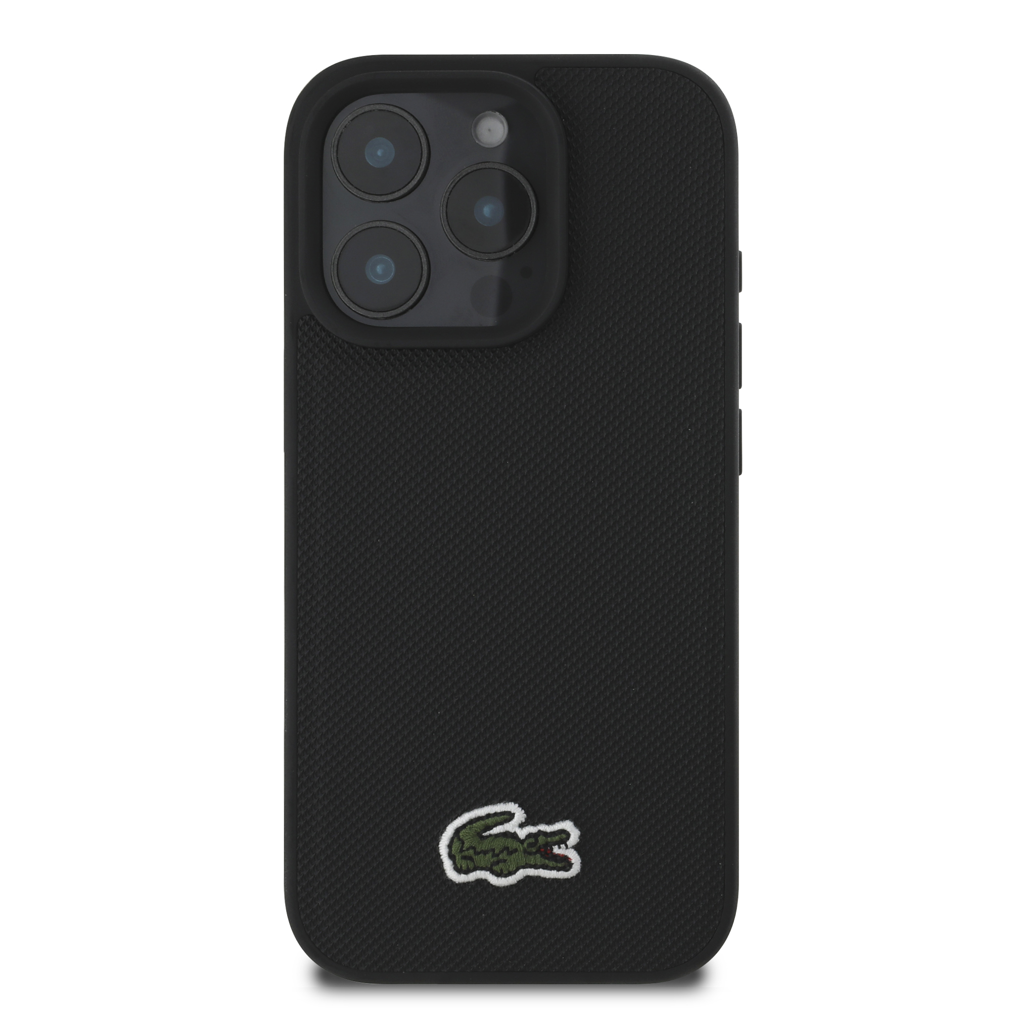 Foto 4 pulgar | Funda Lacoste Bordado Para Iphone 16 Pro Max- Negro Original