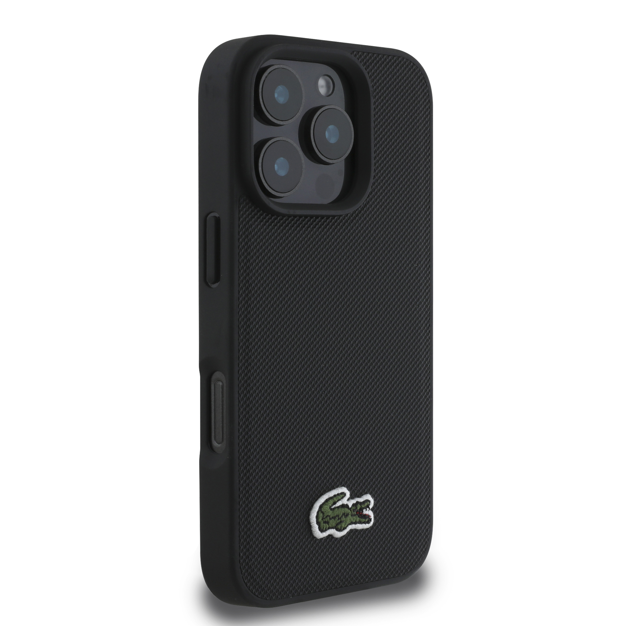 Foto 5 pulgar | Funda Lacoste Bordado Para Iphone 16 Pro Max- Negro Original