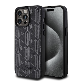 Foto 1 | Funda Lacoste Monograma Para Iphone 15 Pro Max - Negro Original