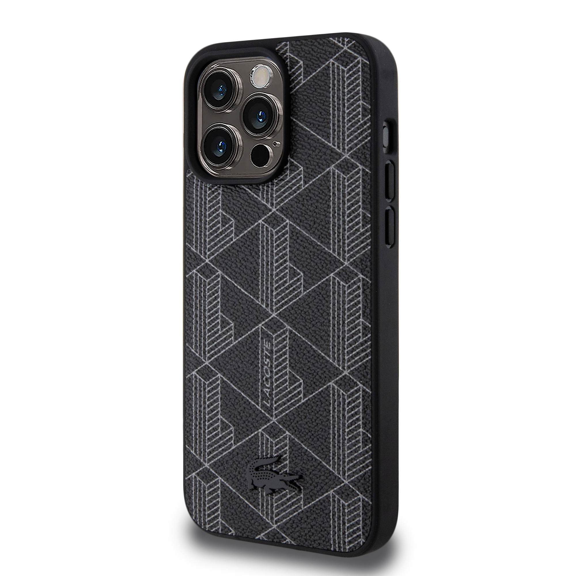 Foto 3 pulgar | Funda Lacoste Monograma Para Iphone 15 Pro Max - Negro Original