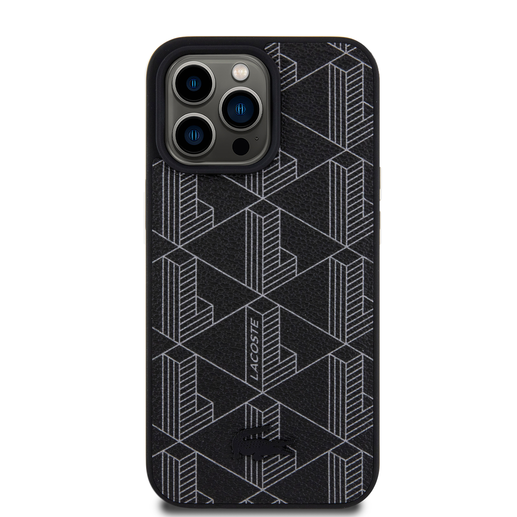 Foto 4 pulgar | Funda Lacoste Monograma Para Iphone 15 Pro Max - Negro Original