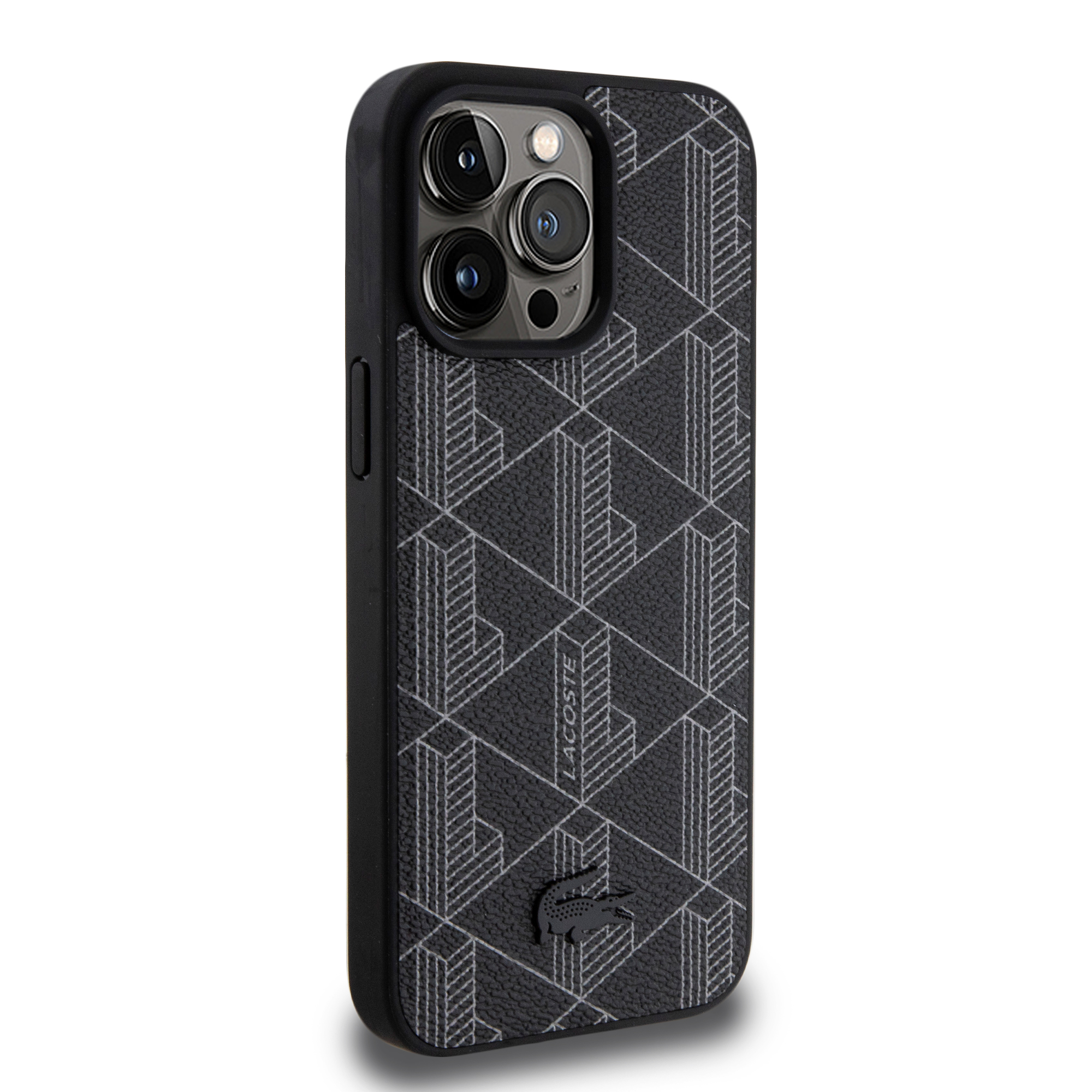 Foto 5 pulgar | Funda Lacoste Monograma Para Iphone 15 Pro Max - Negro Original
