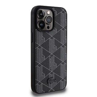 Foto 4 | Funda Lacoste Monograma Para Iphone 15 Pro Max - Negro Original