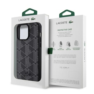 Foto 8 | Funda Lacoste Monograma Para Iphone 15 Pro Max - Negro Original