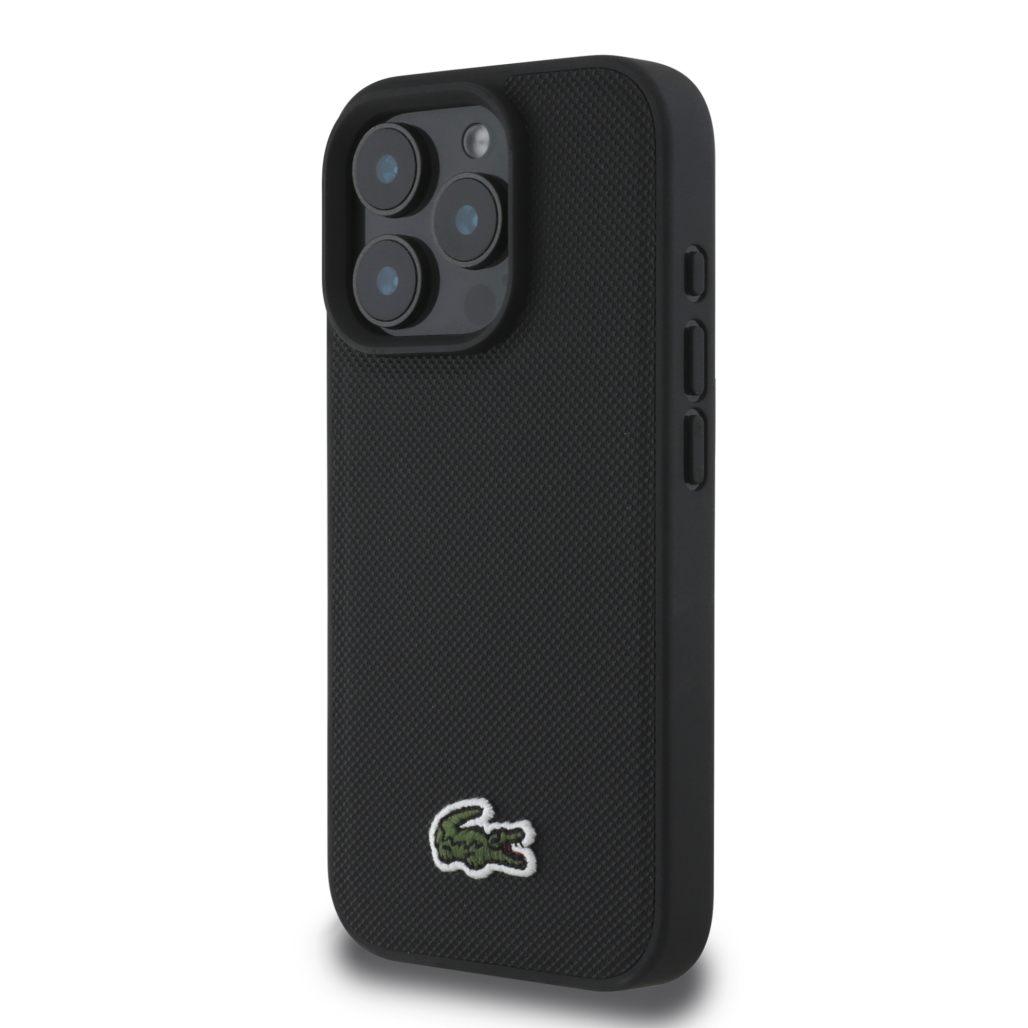 Foto 3 pulgar | Funda Lacoste Bordado Para Iphone 16 Pro - Negro Original