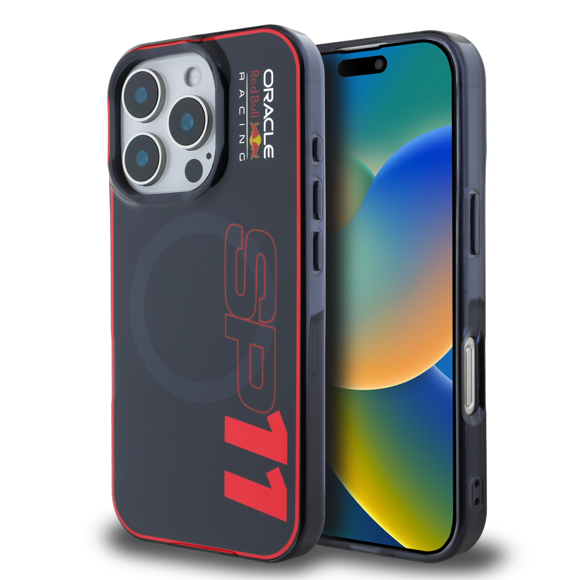 Funda Red Bull De Tpu Para Iphone 16 Pro, Negro