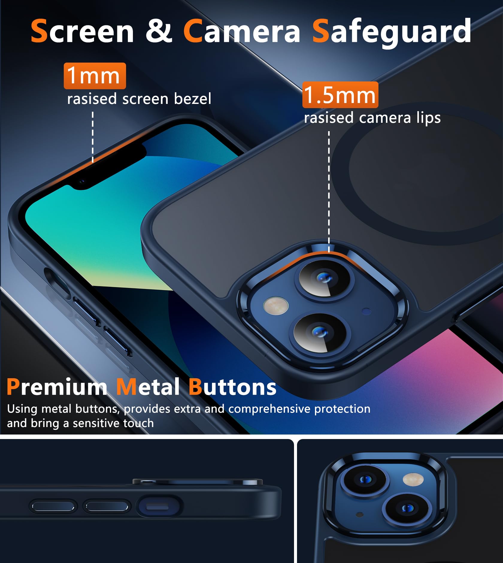 Foto 5 | Funda De Teléfono Fntcase Para Iphone 13/14 Magnética Translúcida Mate - Venta Internacional.