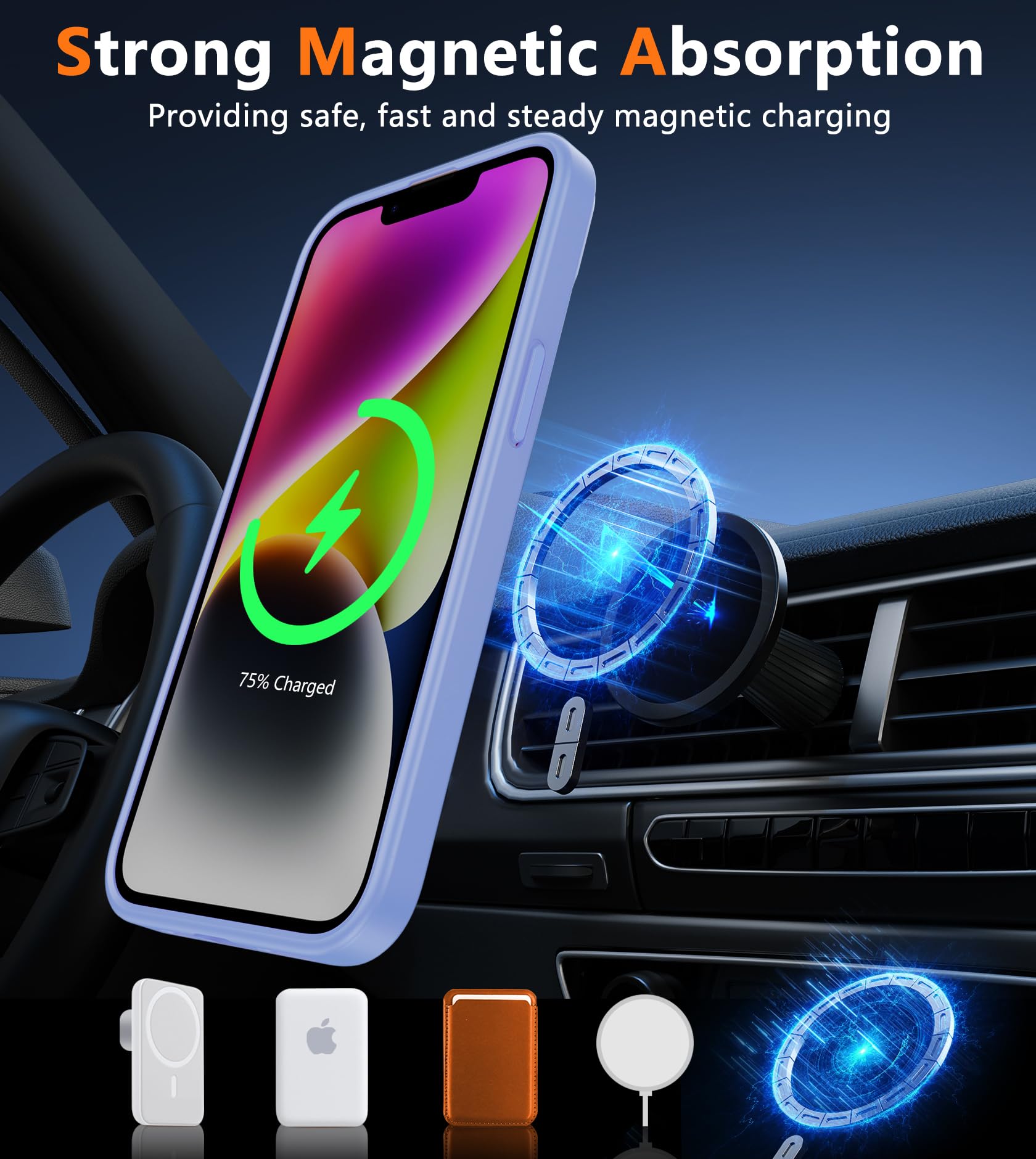 Foto 5 pulgar | Funda De Teléfono Fntcase Para Iphone 13/14 Magnética Translúcida Mate - Venta Internacional.