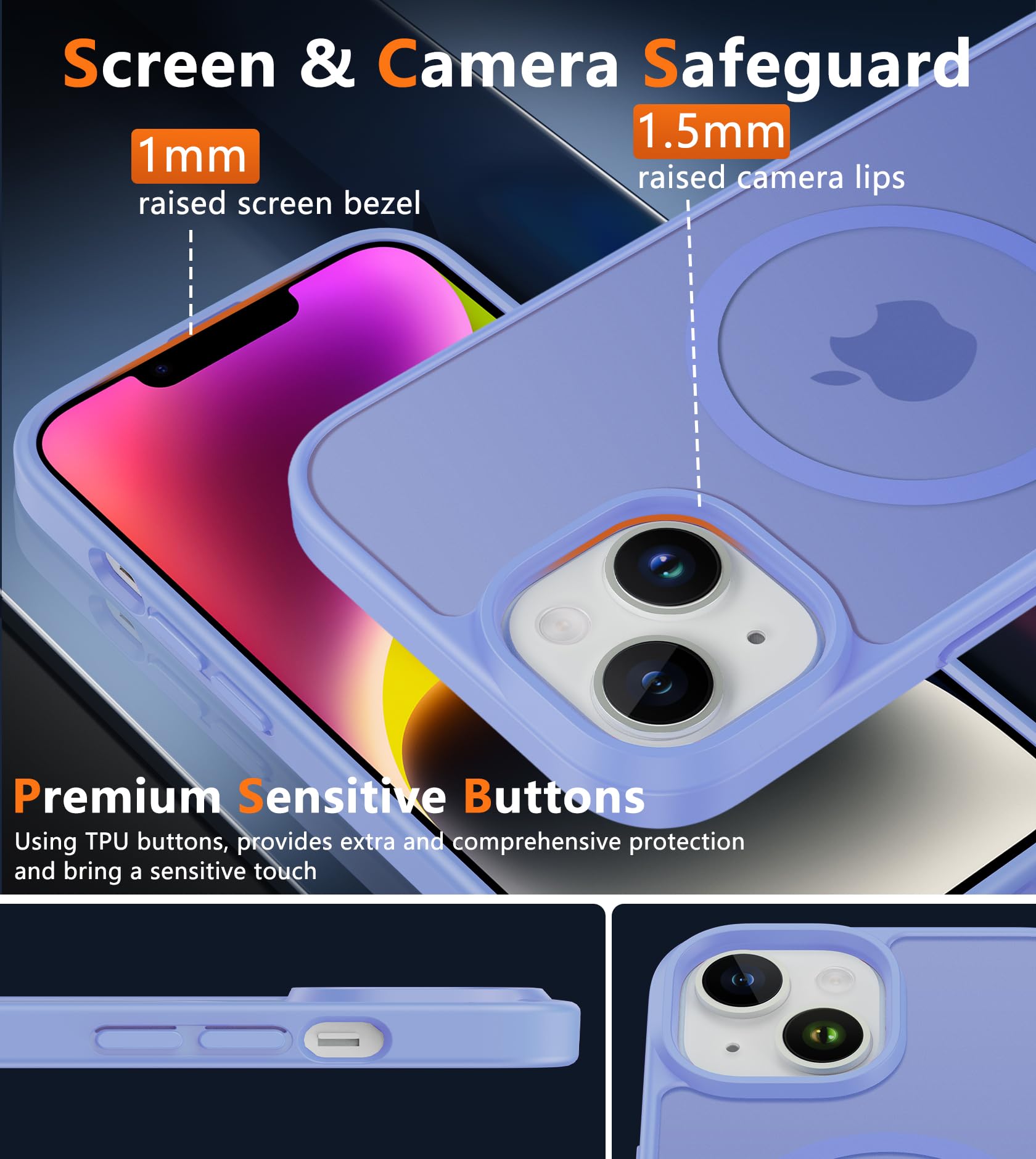 Foto 6 pulgar | Funda De Teléfono Fntcase Para Iphone 13/14 Magnética Translúcida Mate - Venta Internacional.