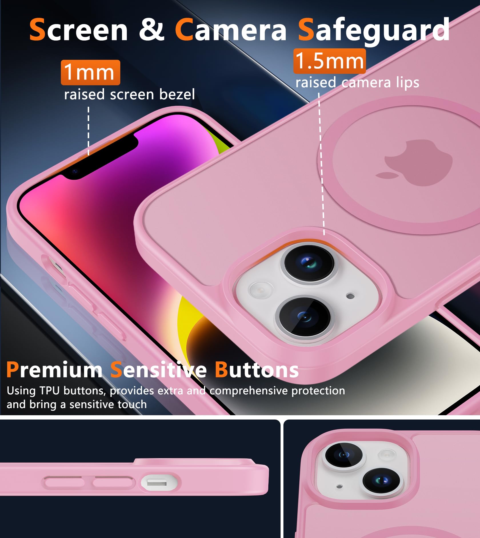 Foto 7 pulgar | Funda De Teléfono Fntcase Para Iphone 13/14 Magnética Translúcida Mate - Venta Internacional.