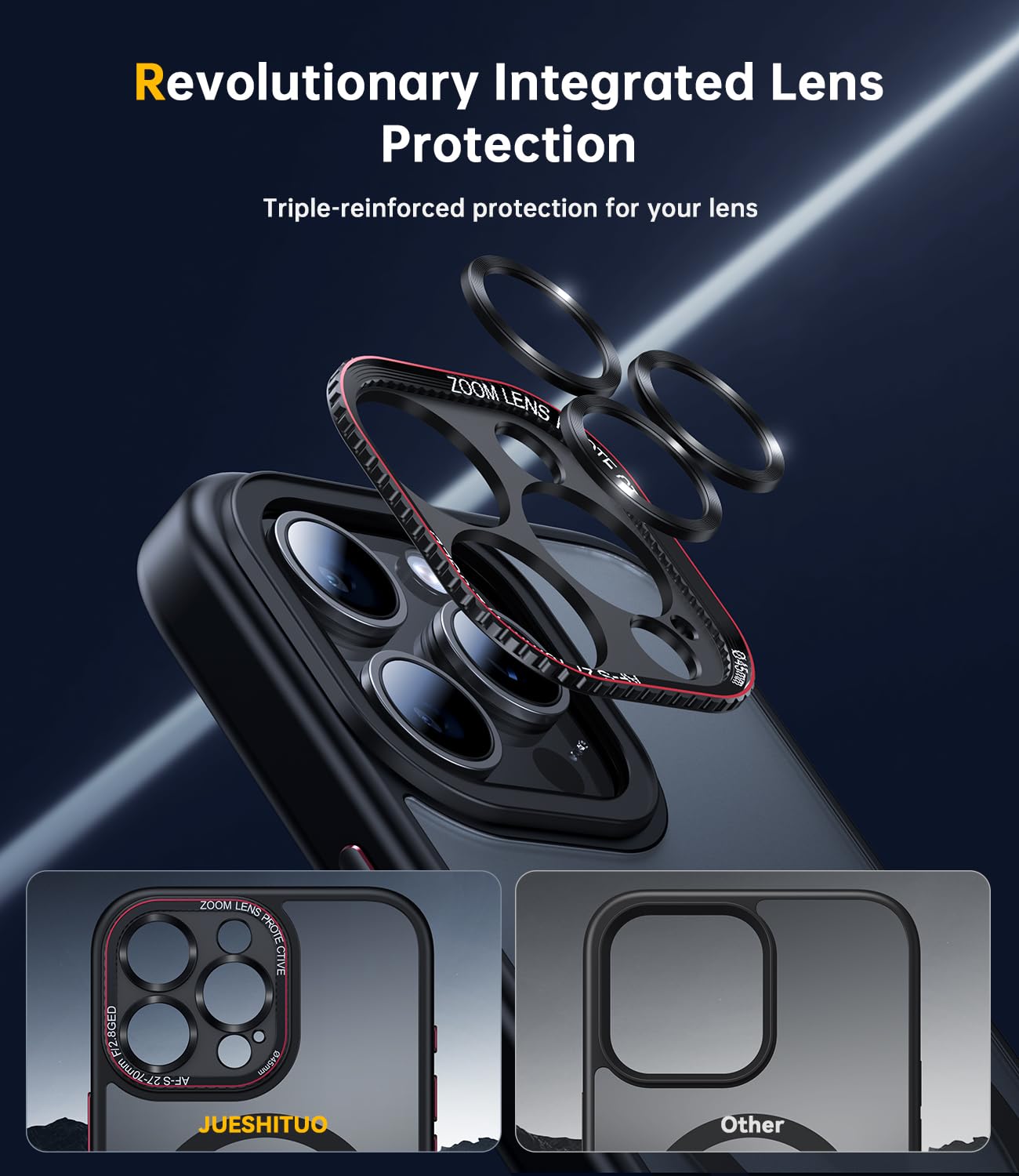 Foto 4 pulgar | Funda Jueshituo Para Iphone 16 Pro Con Protector De Pantalla - Venta Internacional.