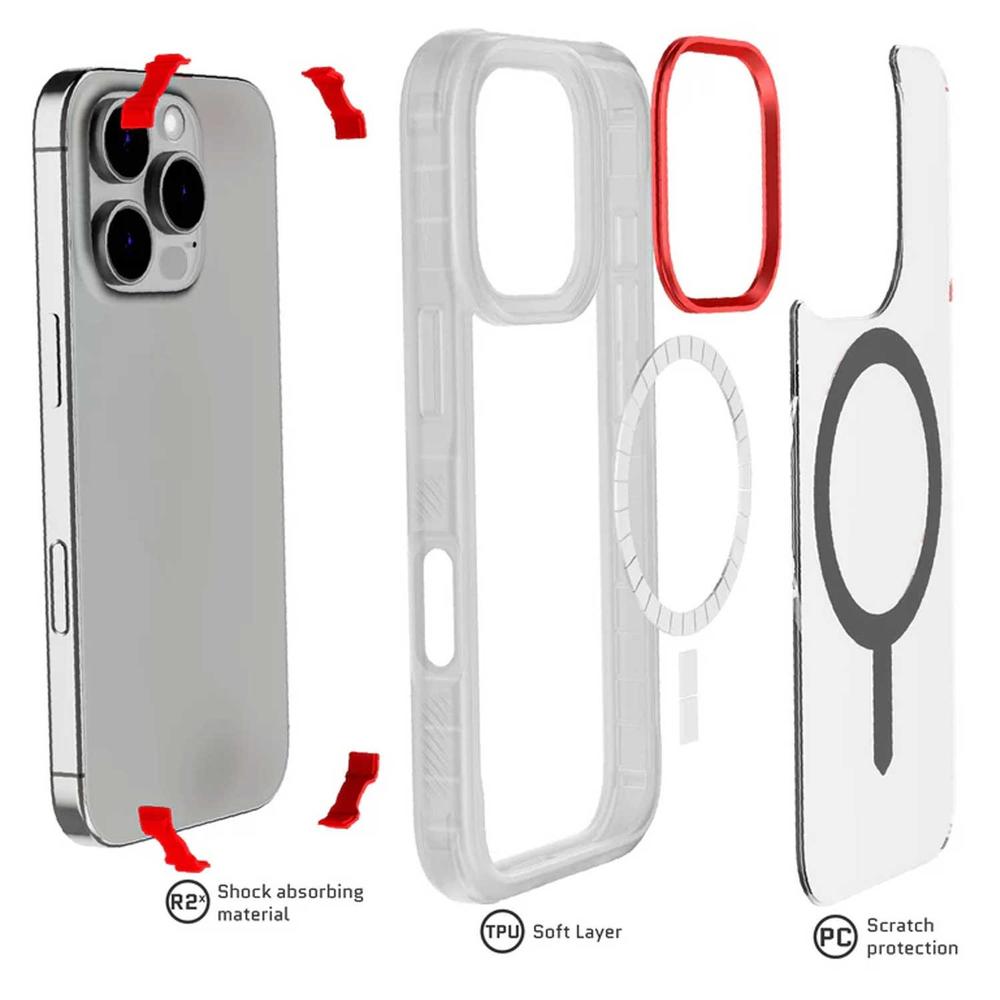 Foto 4 pulgar | Funda Ghostek Covert para iPhone 16 Pro Max Transparente con Magsafe