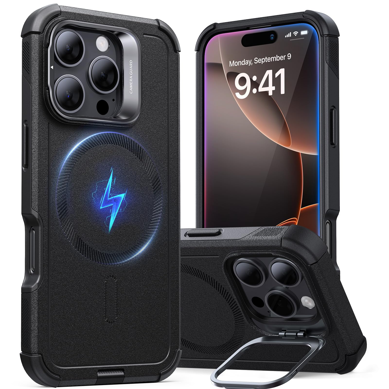 Foto 1 | Funda Esr Para Iphone 16 Pro Con Soporte De 23 Pies, Color Negro - Venta Internacional.