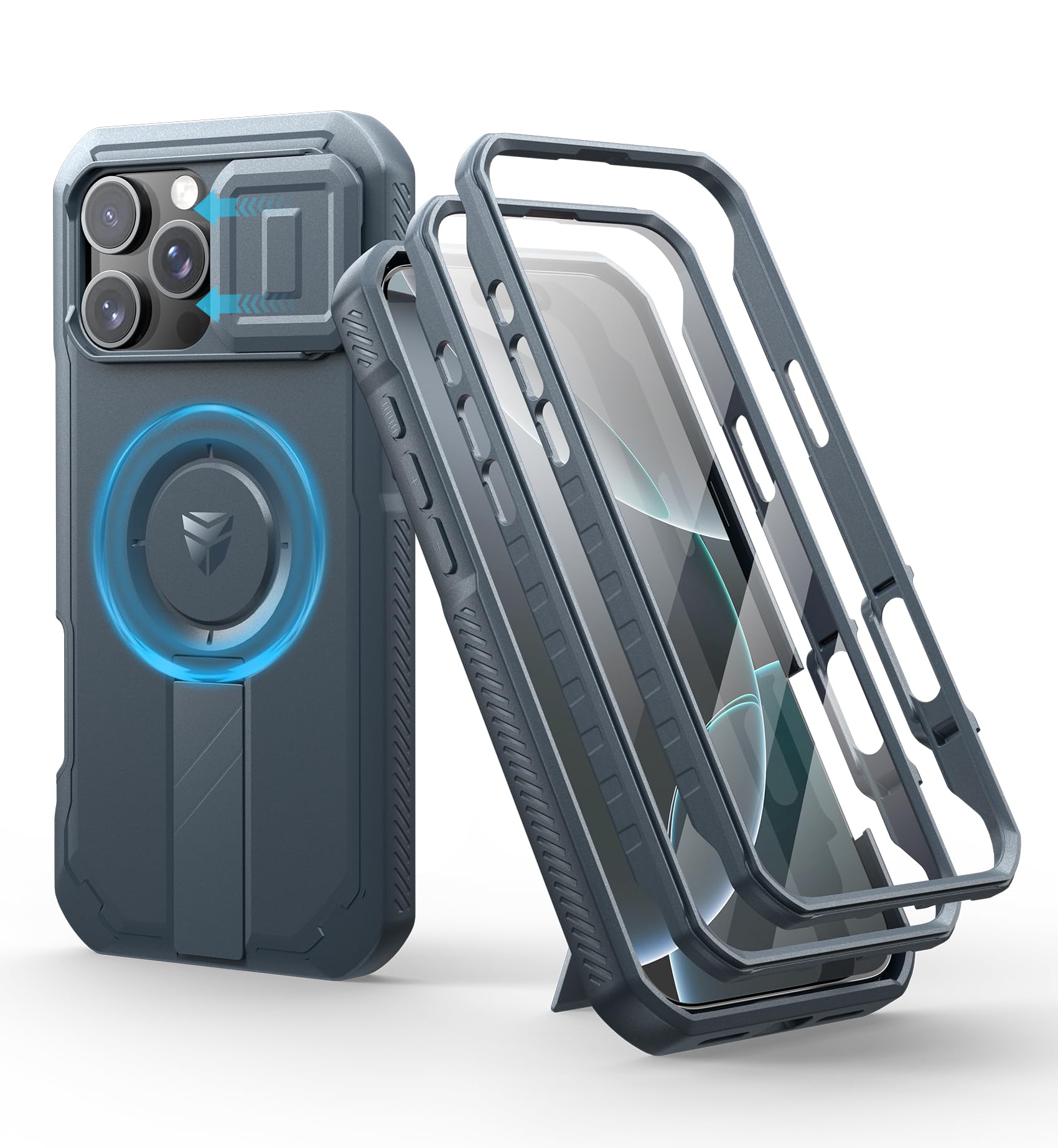 Foto 2 pulgar | Funda Dexnor Para Iphone 16 Pro Max Con Cámara Deslizante, Color Azul Marino - Venta Internacional.
