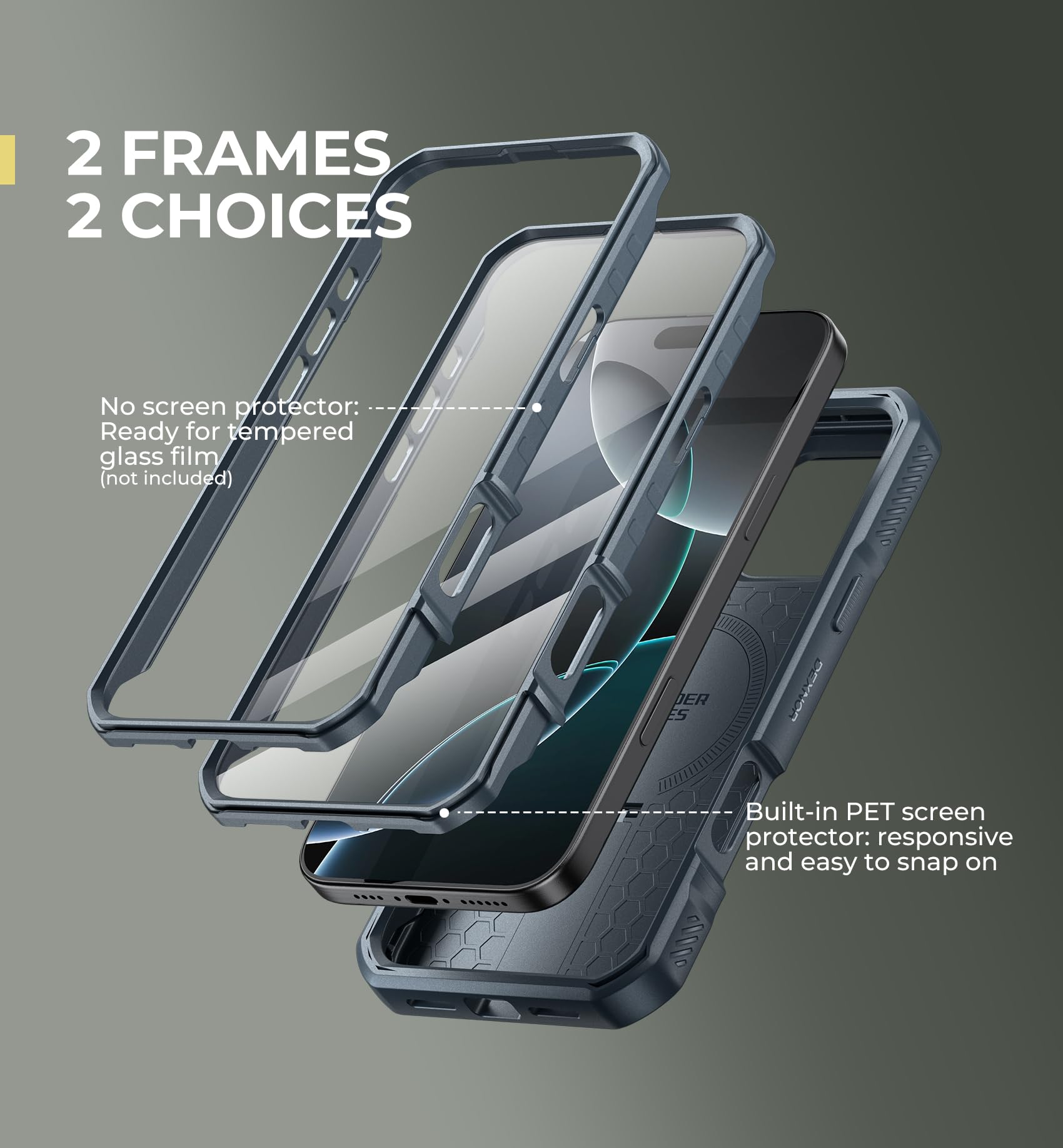 Foto 7 pulgar | Funda Dexnor Para Iphone 16 Pro Max Con Cámara Deslizante, Color Azul Marino - Venta Internacional.