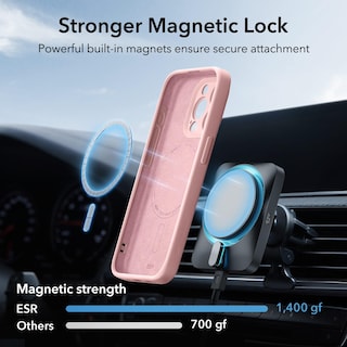 Foto 3 | Funda Esr Para Iphone 15 Pro Max Con Magsafe, Silicona Rosa - Venta Internacional.