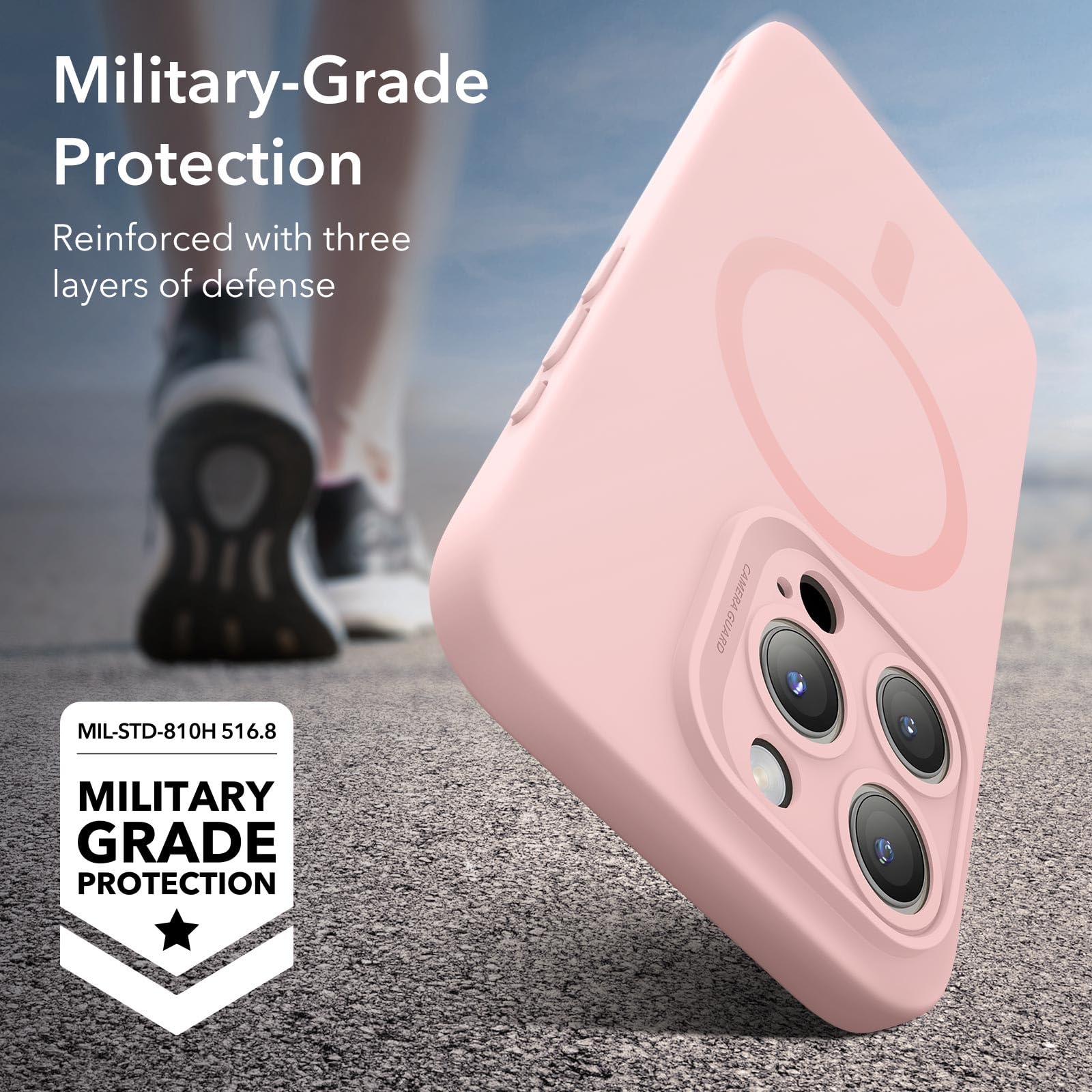 Foto 5 pulgar | Funda Esr Para Iphone 15 Pro Max Con Magsafe, Silicona Rosa - Venta Internacional.