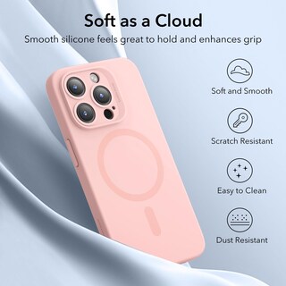 Foto 6 | Funda Esr Para Iphone 15 Pro Max Con Magsafe, Silicona Rosa - Venta Internacional.