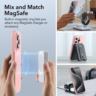 Foto 7 | Funda Esr Para Iphone 15 Pro Max Con Magsafe, Silicona Rosa - Venta Internacional.