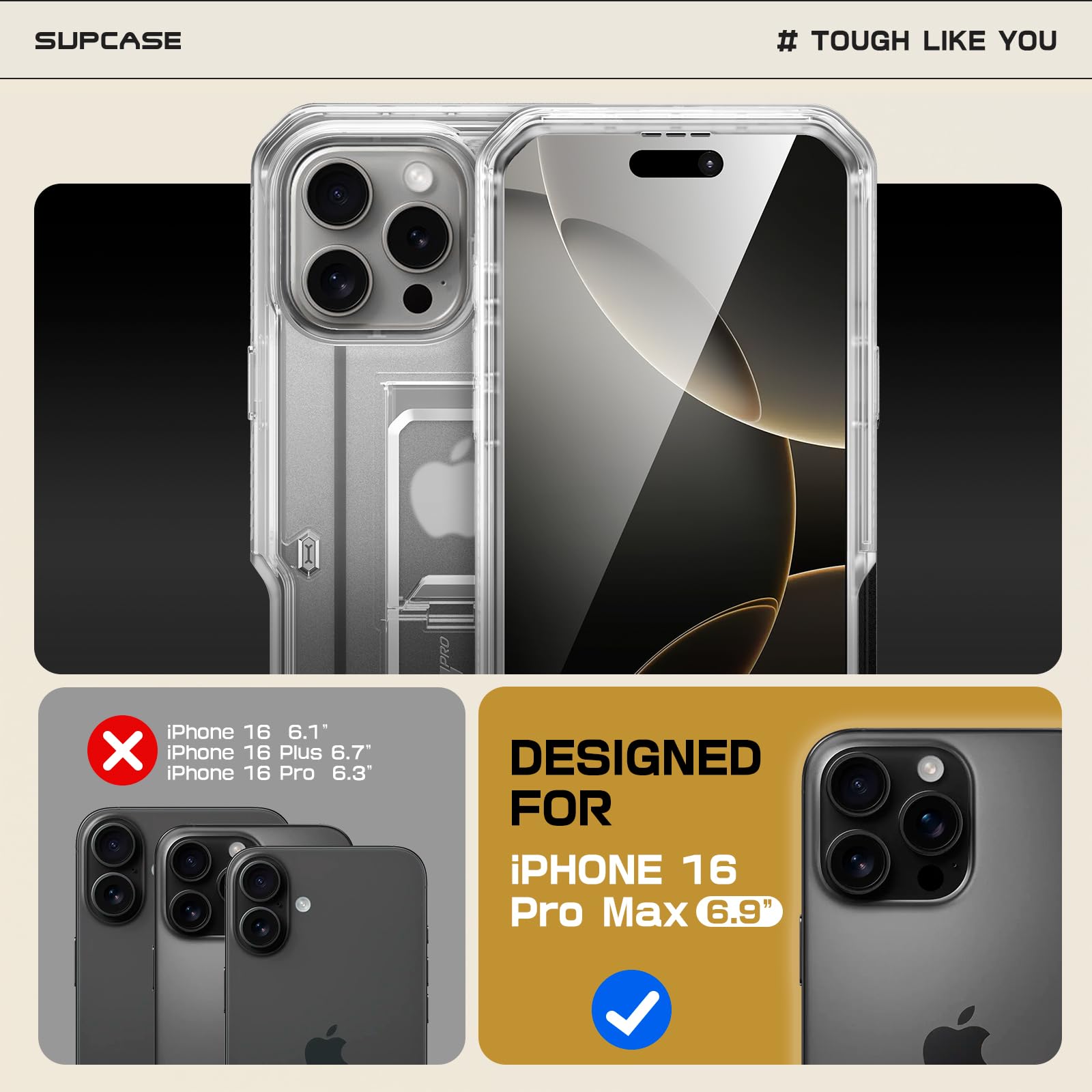Foto 2 | Funda De Teléfono Supcase Unicorn Beetle Pro Para Iphone 16 Pro Max - Venta Internacional.