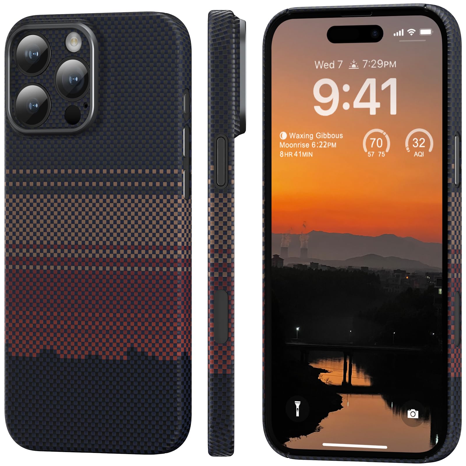 Funda De Teléfono Con Fibra De Aramida Real Para Iphone 16 Pro Max - Venta Internacional.