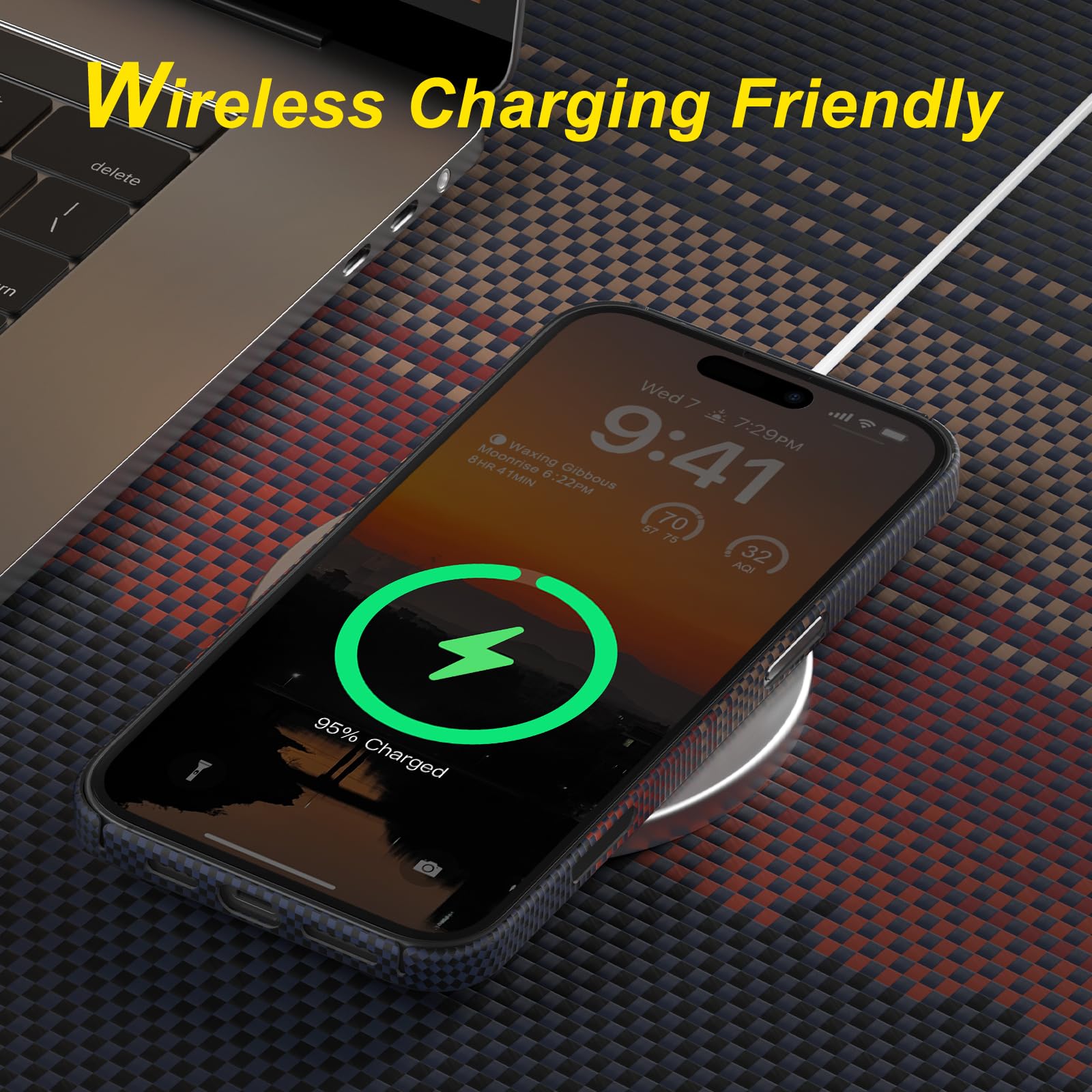 Foto 7 pulgar | Funda De Teléfono Con Fibra De Aramida Real Para Iphone 16 Pro Max - Venta Internacional.