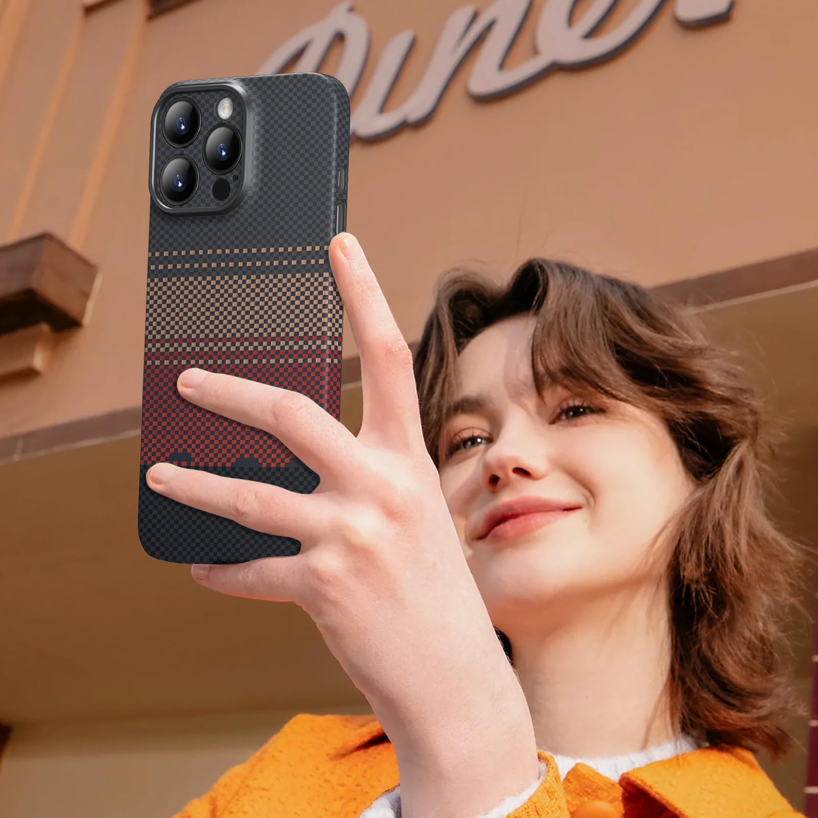 Foto 8 pulgar | Funda De Teléfono Con Fibra De Aramida Real Para Iphone 16 Pro Max - Venta Internacional.
