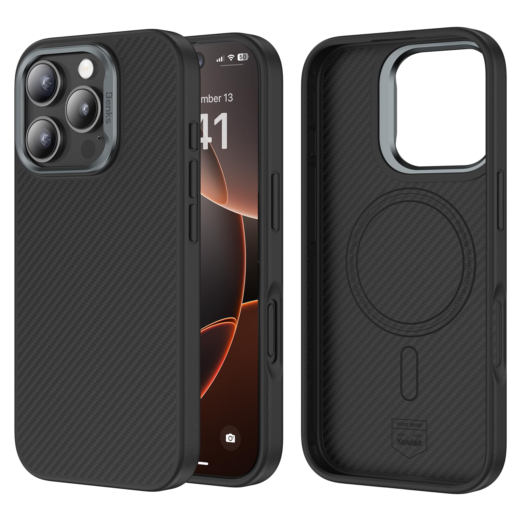 Funda Benks Armorpro Para Iphone 16 Pro Max Con Magsafe Black - Venta Internacional.