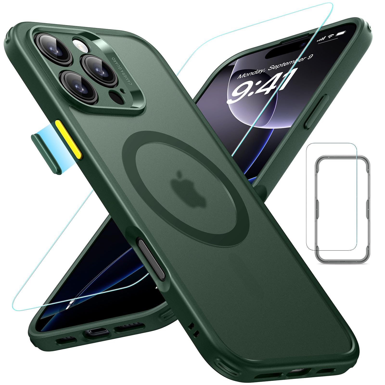 Foto 2 pulgar | Funda Esr Para Iphone 16 Pro Max Con Protector De Pantalla, Color Verde - Venta Internacional.