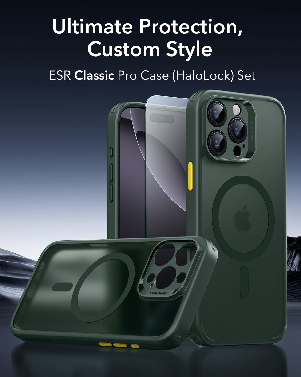 Foto 3 pulgar | Funda Esr Para Iphone 16 Pro Max Con Protector De Pantalla, Color Verde - Venta Internacional.