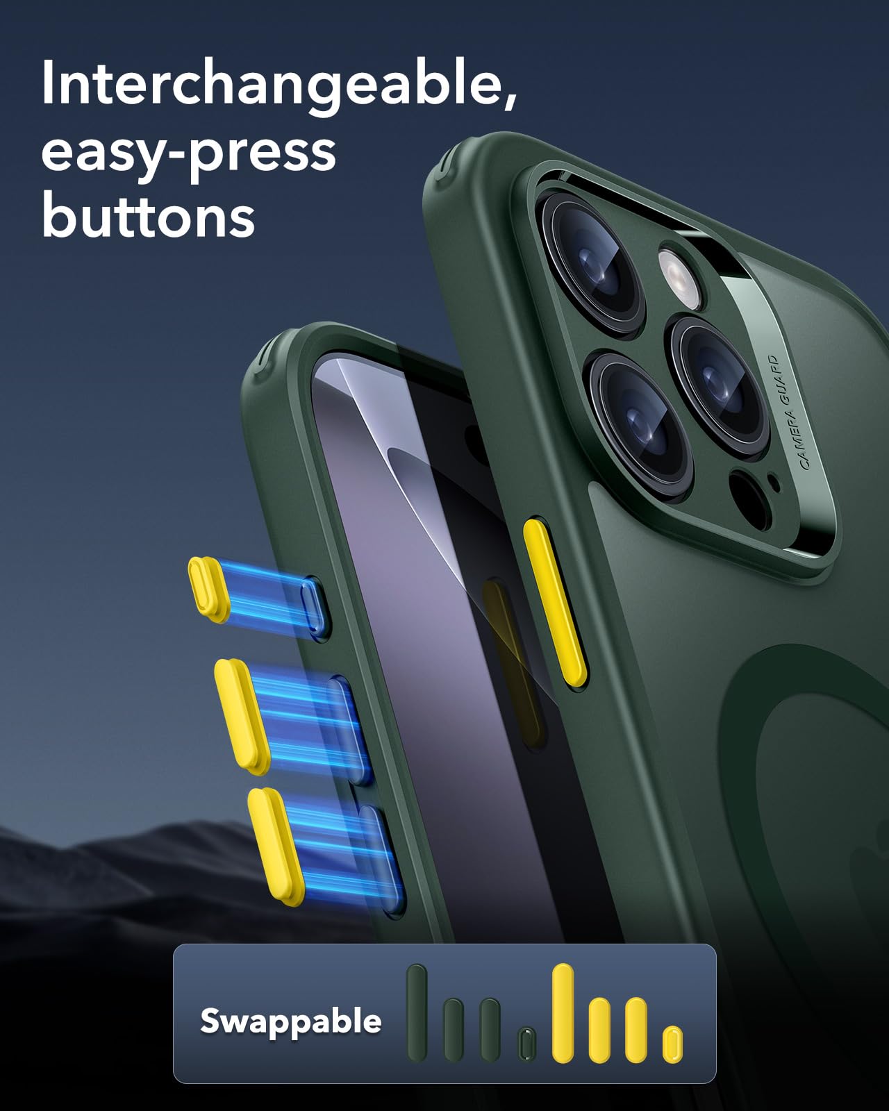 Foto 7 pulgar | Funda Esr Para Iphone 16 Pro Max Con Protector De Pantalla, Color Verde - Venta Internacional.